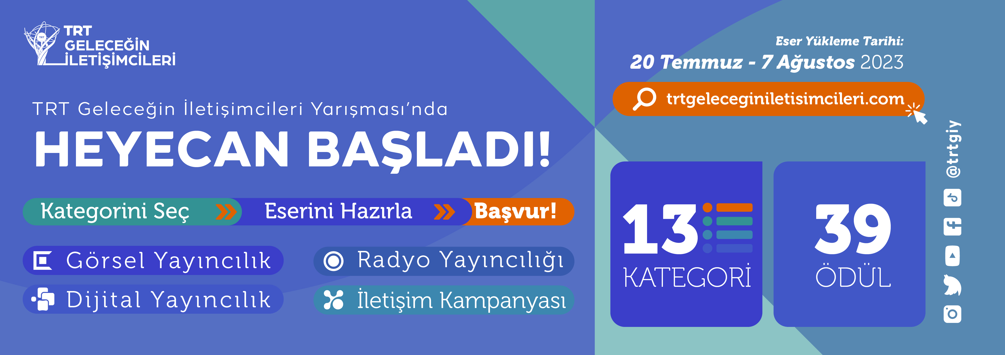 2023 Yılı TRT Geleceğin İletişimcileri Yarışması Başladı!